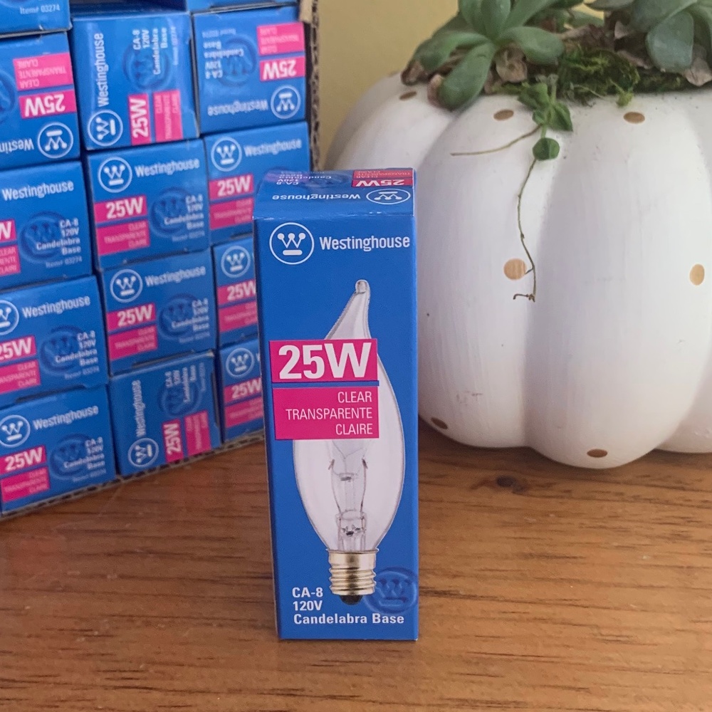 💡 Westinghouse 25W Candelabra Bulbs (lot of 25)